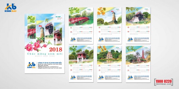 Địa chỉ in lịch Tết độc quyền giá rẻ tại Hà Nội