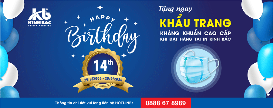 Tặng ngay khẩu trang kháng khuẩn cao cấp khi đặt hàng tại In Kinh Bắc