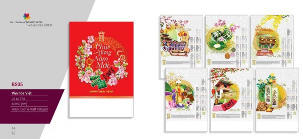 Lịch lò xo 7 tờ 2018 - BS05 Lịch lò xo 7 tờ 2018 - BS05