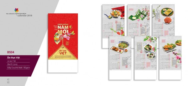 Lịch lò xo 7 tờ 2018 - BS04 Lịch lò xo 7 tờ 2018 - BS04