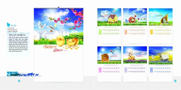 Lịch 7 tờ 2018 - AH50 Lịch 7 tờ 2018 - AH50