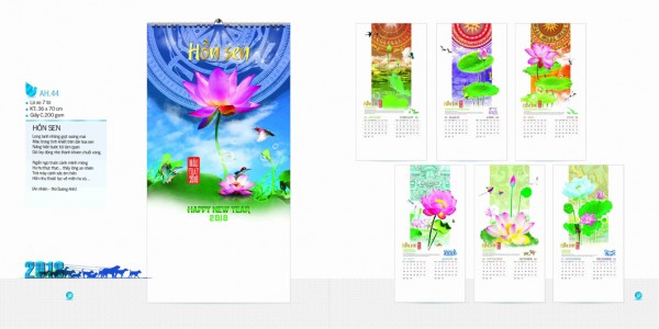 Lịch 7 tờ 2018 - AH44 Lịch 7 tờ 2018 - AH44