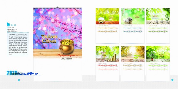 Lịch 7 tờ 2018 - AH49 Lịch 7 tờ 2018 - AH49