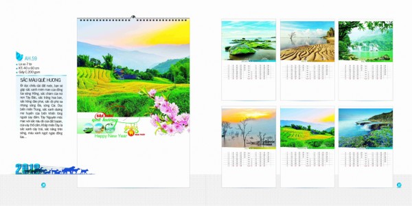 Lịch 7 tờ 2018 - AH59 Lịch 7 tờ 2018 - AH59