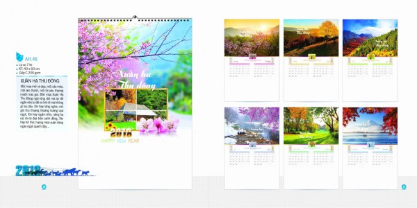 Lịch 7 tờ 2018 - AH46 Lịch 7 tờ 2018 - AH46